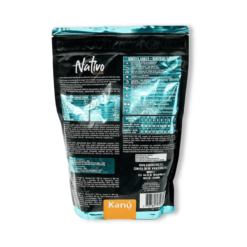 Alimento Grain Free para Gato Adulto Kanu Nativo Wild