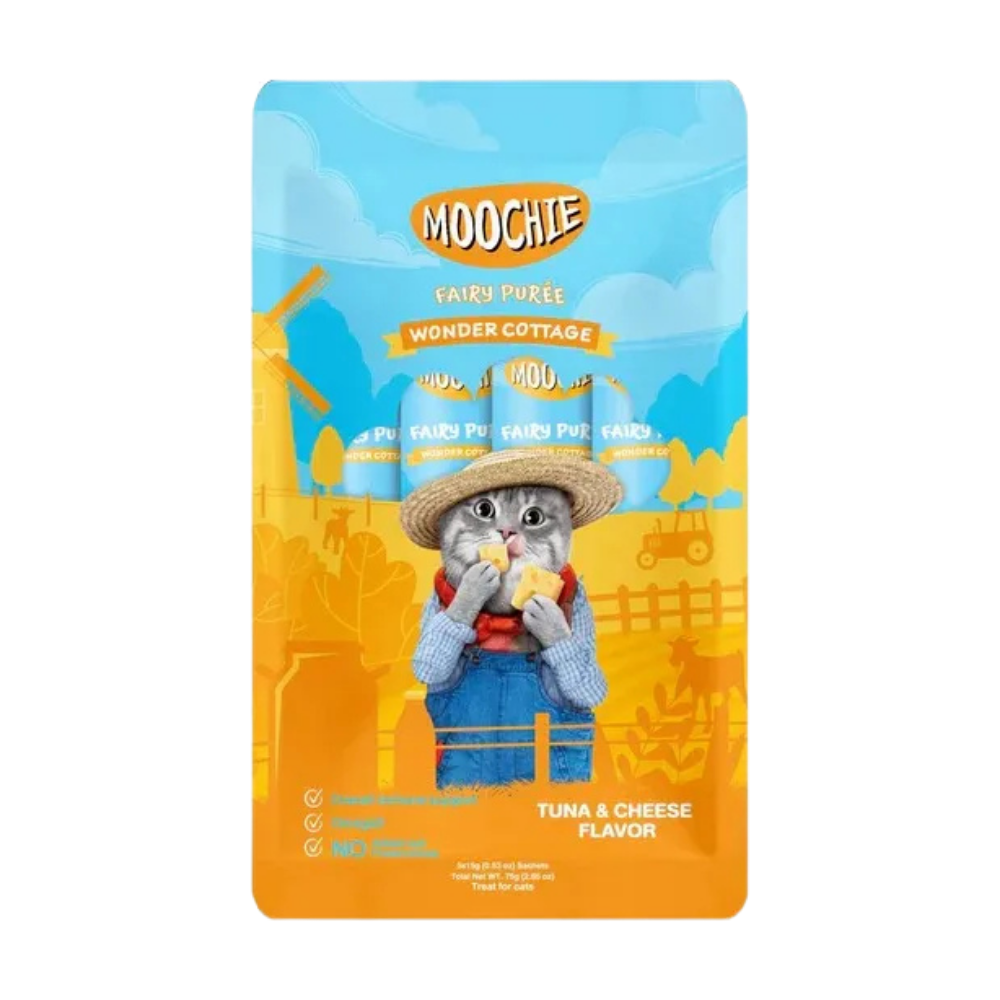 Moochie Snack Cremoso Pollo y Queso x5 Tubitos