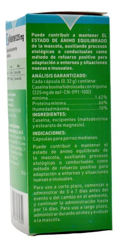 Zylkene 225 Mg 30 Caps Vetoquinol Relajante Estrés Perros