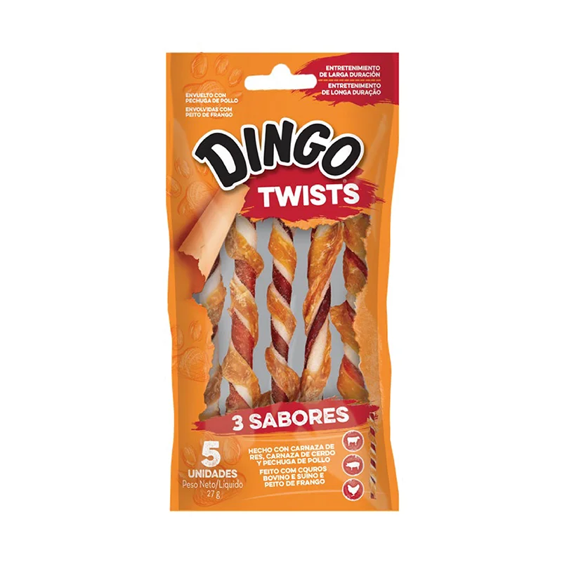 Dingo Snack Perro 3 Sabores Twists 5 Unidades