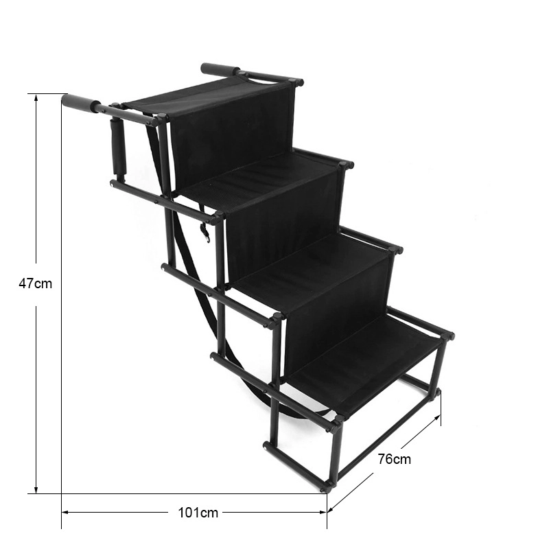 Escalera Plegable Con Tela – Negro - Imagen 6