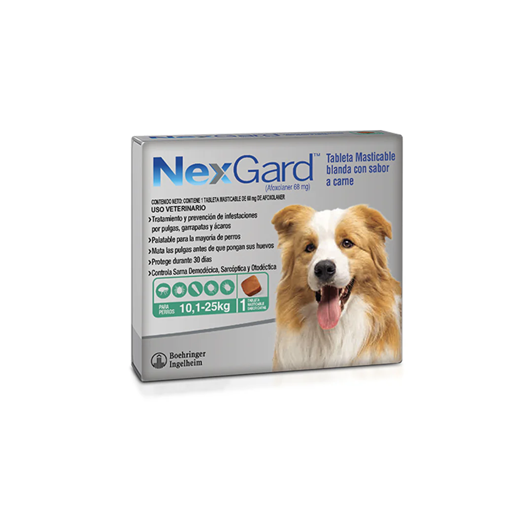 Antipulgas Nexgard perros 10-25kg (1 tableta)