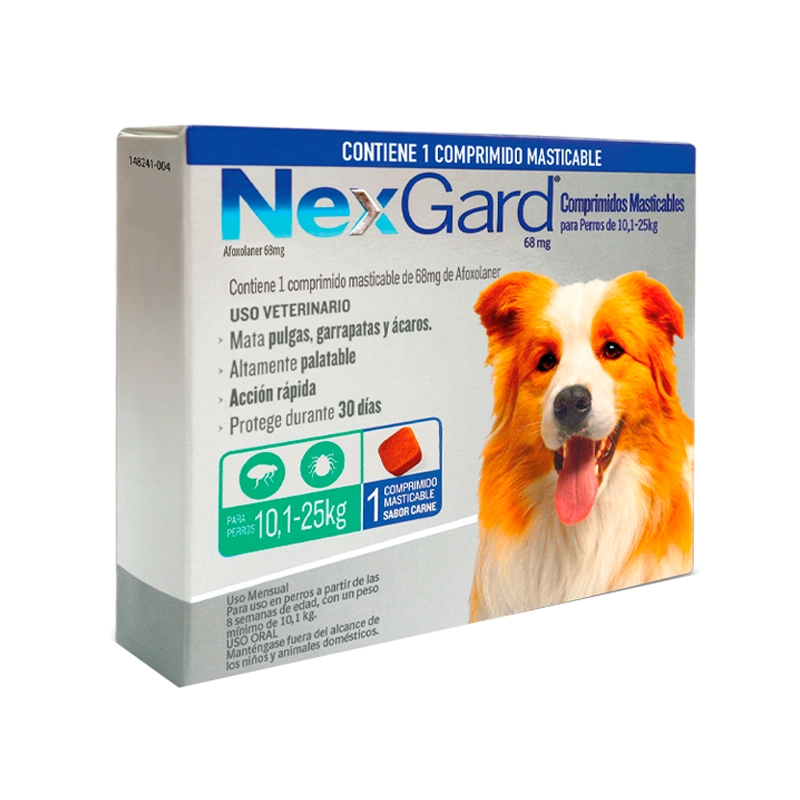 Nexgard para Perros 10,1 a 25 Kg 1 Dosis Masticable