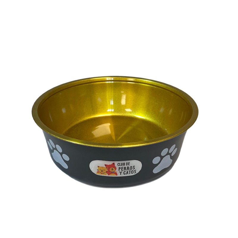 Plato Para Mascota Black & Gold - Imagen 3