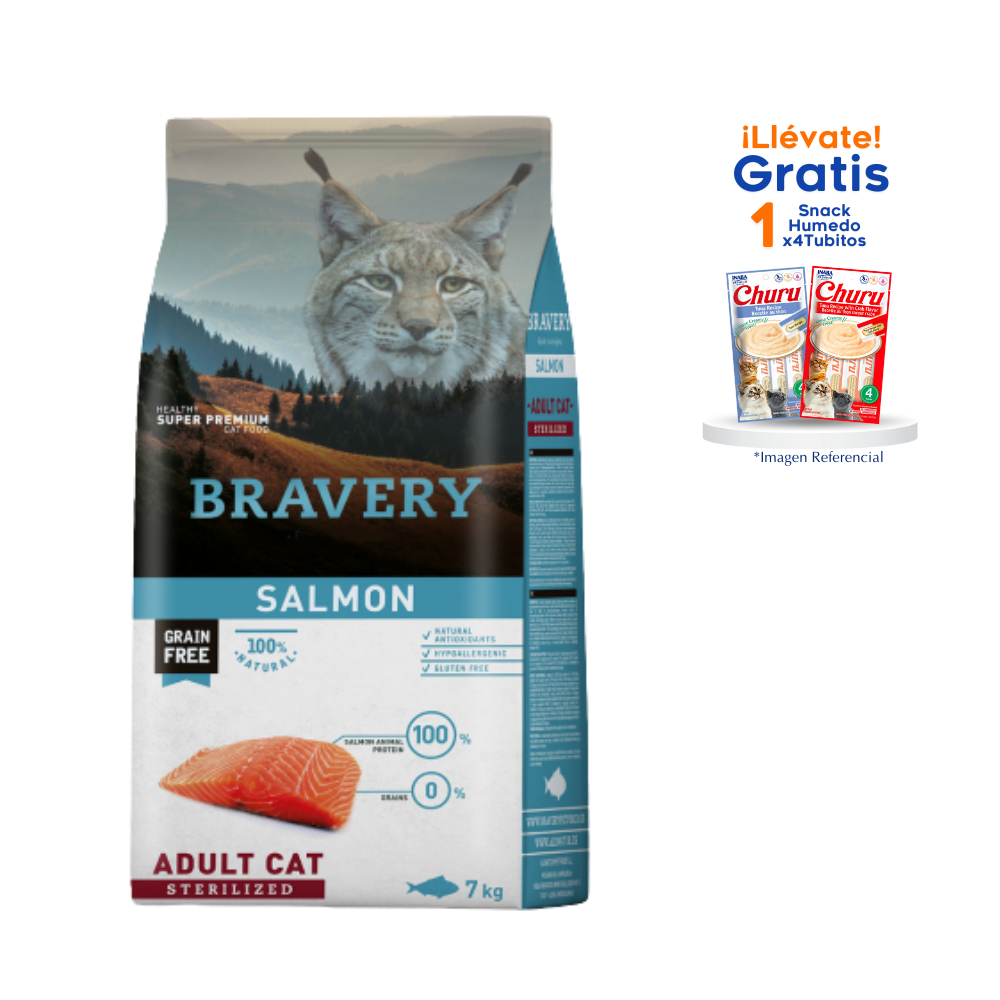 Bravery – Salmón Adult Sterilized Cat 7 Kg