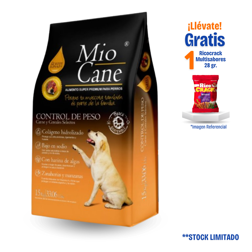 Mio Cane Super Premium Adulto Control de Peso (Light) 15 Kg