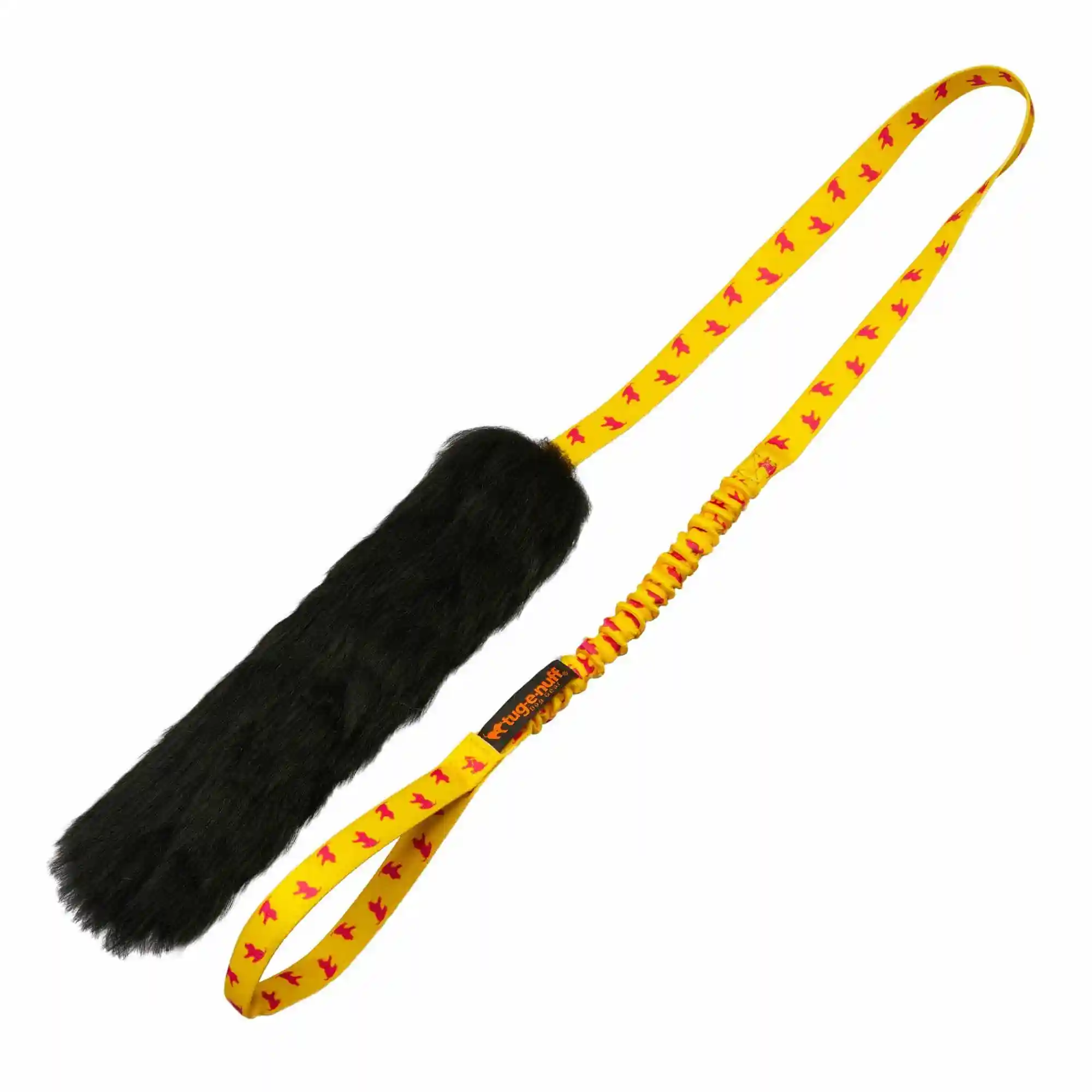 Mordedor con asa larga elástica y pelo de oveja / Sheepskin Bungee Chaser Tug-e-Nuff