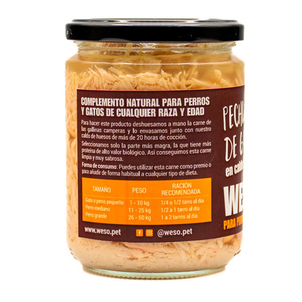 Weso Pechuga de Gallina en caldo de huesos 400 ml