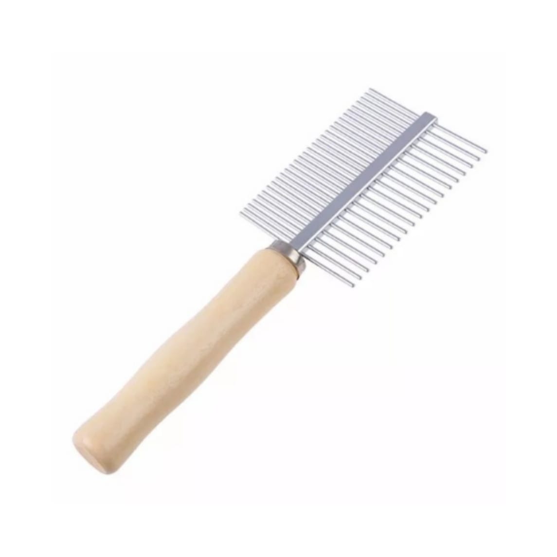 PEINE DOBLE MANGO DE MADERA