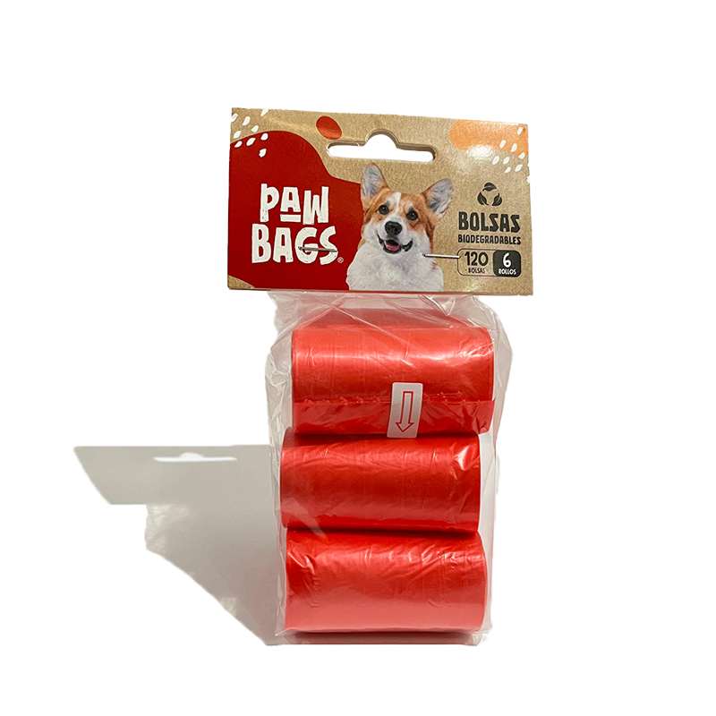 Bolsas de 6 Rollos Biodegradables Paw Bags (120 bolsas)