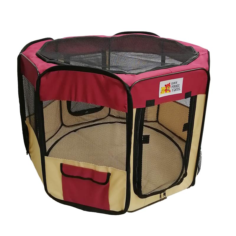 Corral Plegable Para Mascotas Rojo - Imagen 3