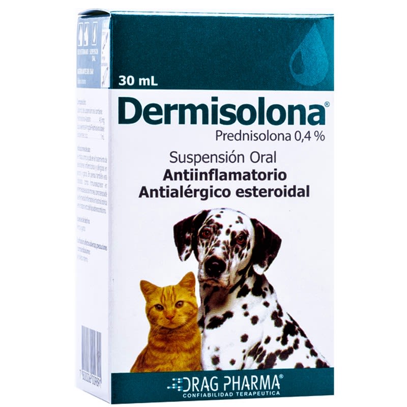 Dermisolona – Apoyo Antiinflamatorio y Antialérgico Oral para Perros y Gatos (30 mL)