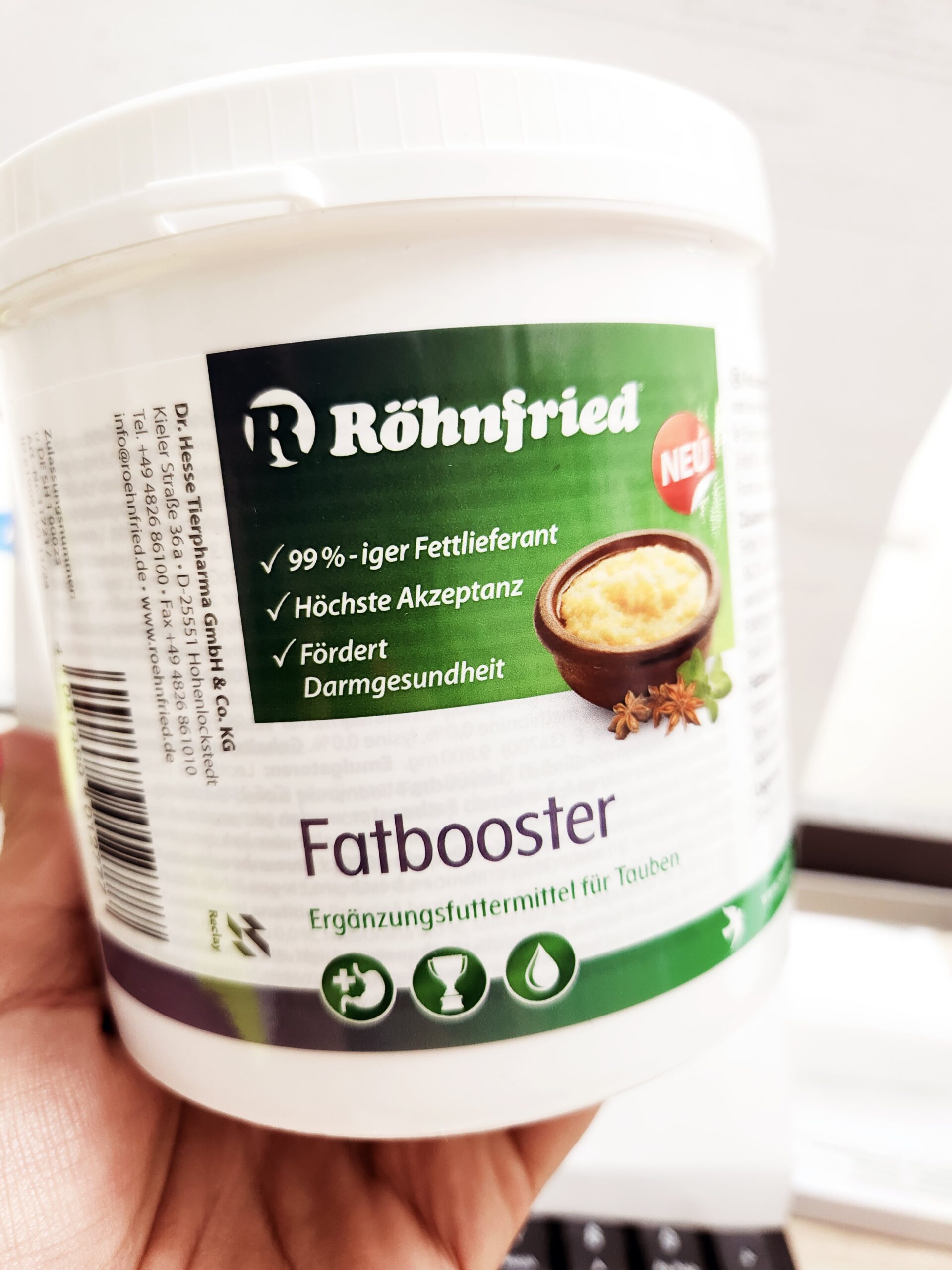Fatbooster con orégano – 465 g – Refuerzo energético para palomas