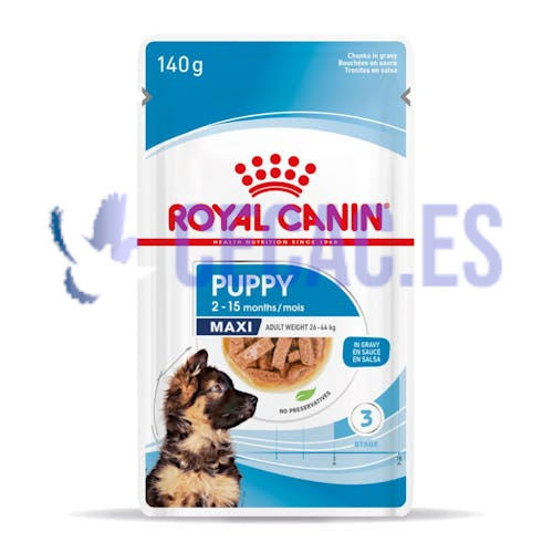 COMIDA HÚMEDA ROYAL CANIN – PUPPY – MAXI – TROCITOS EN SALSA